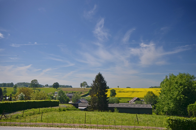uitzicht vanuit het vakantiehuis in Iviers